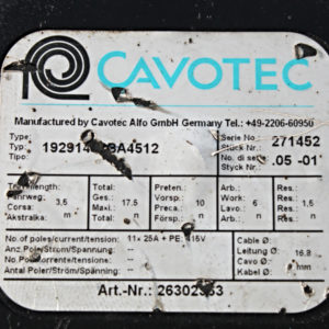 Federleitungstrommel CAVOTEC 19291410BA4512 LW