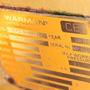 Schlammpumpe Warman 4/3 D-AH – ohne Motor – Slurry Pump
