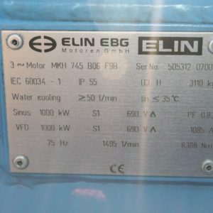 ELIN MKH 745 B06 F9B Elektromotor 1000 kW – connected