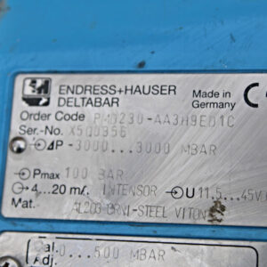 ENDRESS+HAUSER DELTABAR PMD230 AA3H9ED1C – digitalter Differenzdruckmessumformer